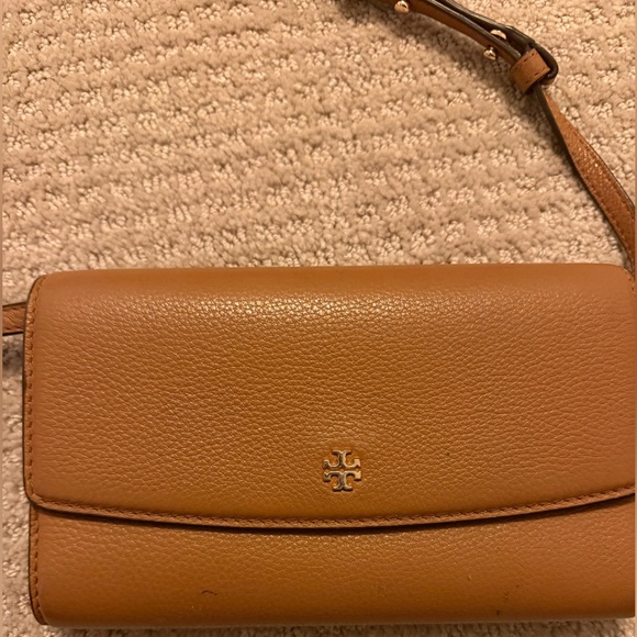 Tory Burch cognac Robinson crossbody bag - Picture 3 of 7